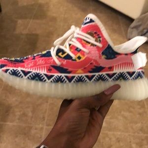 Breast cancer themed running shoe